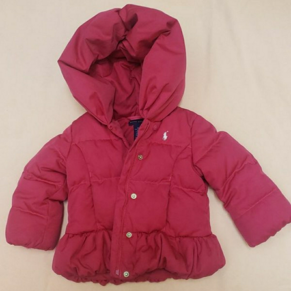Girls Pink Polo Coat